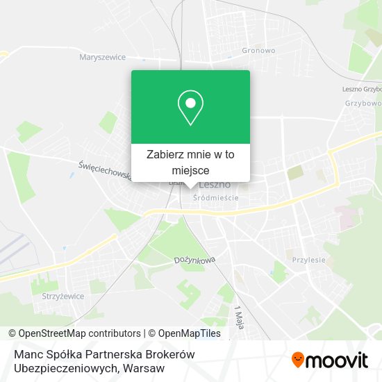 Mapa Manc Spółka Partnerska Brokerów Ubezpieczeniowych