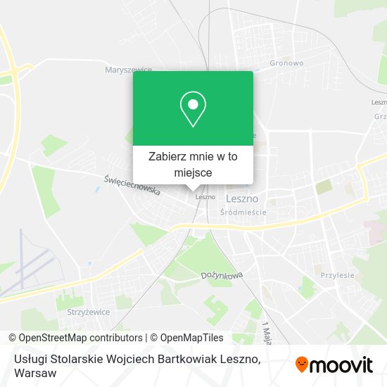 Mapa Usługi Stolarskie Wojciech Bartkowiak Leszno