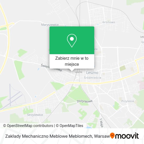 Mapa Zakłady Mechaniczno Meblowe Meblomech