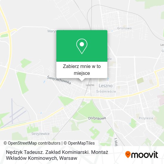 Mapa Nędzyk Tadeusz. Zakład Kominiarski. Montaż Wkładów Kominowych