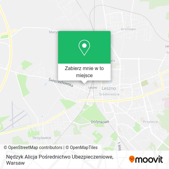 Mapa Nędzyk Alicja Pośrednictwo Ubezpieczeniowe