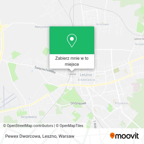 Mapa Pewex Dworcowa, Leszno