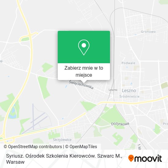 Mapa Syriusz. Ośrodek Szkolenia Kierowców. Szwarc M.