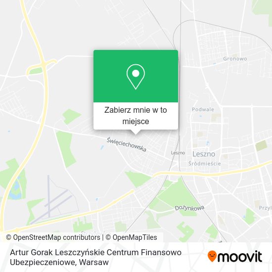 Mapa Artur Gorak Leszczyńskie Centrum Finansowo Ubezpieczeniowe