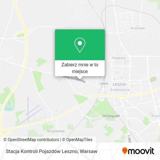 Mapa Stacja Kontroli Pojazdów Leszno