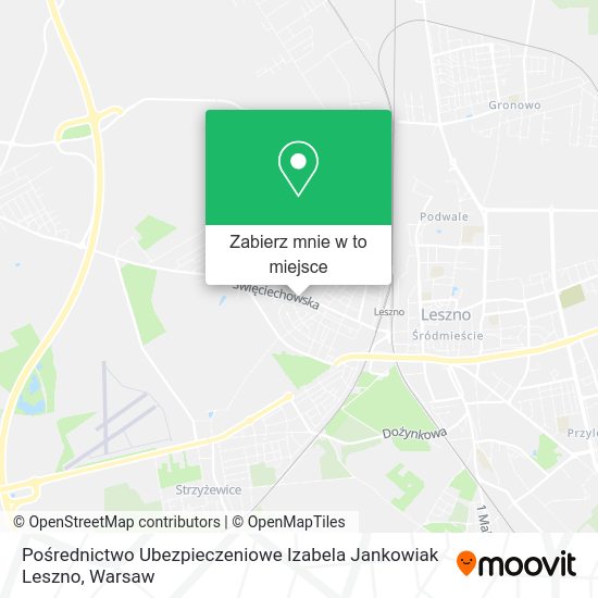 Mapa Pośrednictwo Ubezpieczeniowe Izabela Jankowiak Leszno