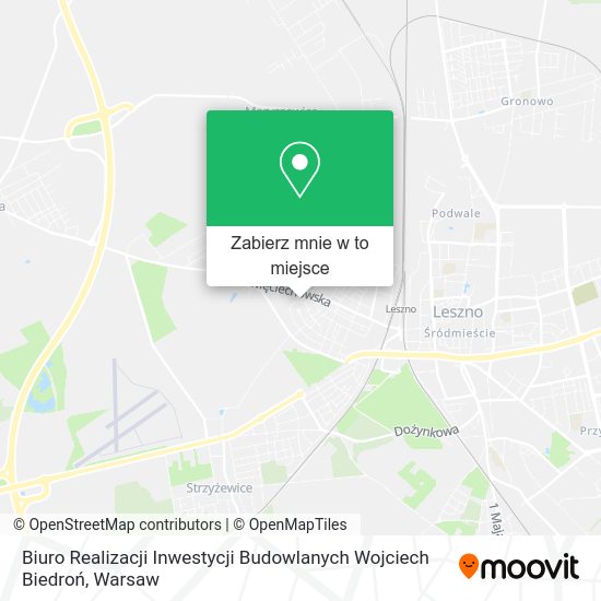 Mapa Biuro Realizacji Inwestycji Budowlanych Wojciech Biedroń