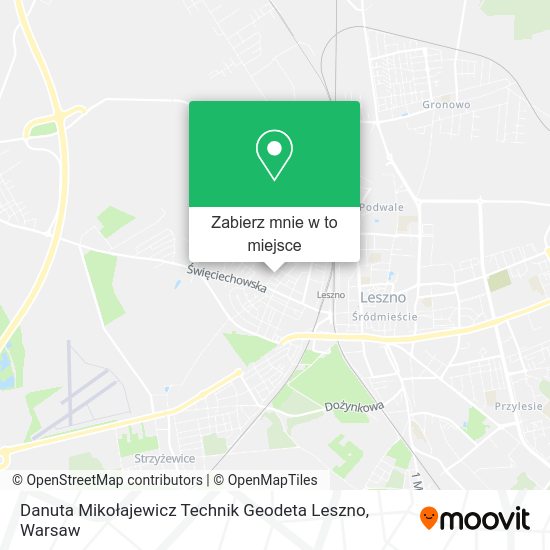 Mapa Danuta Mikołajewicz Technik Geodeta Leszno