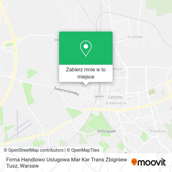 Mapa Firma Handlowo Uslugowa Mar Kar Trans Zbigniew Tusz