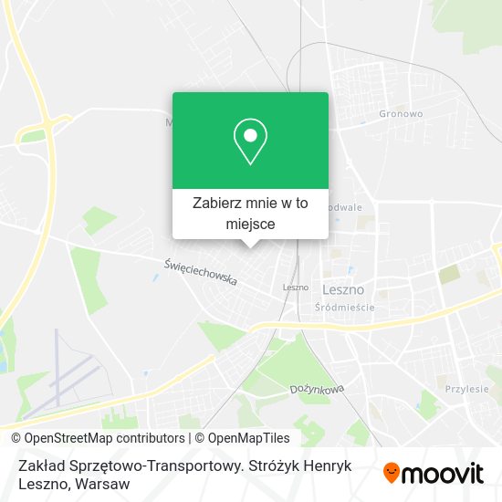 Mapa Zakład Sprzętowo-Transportowy. Stróżyk Henryk Leszno