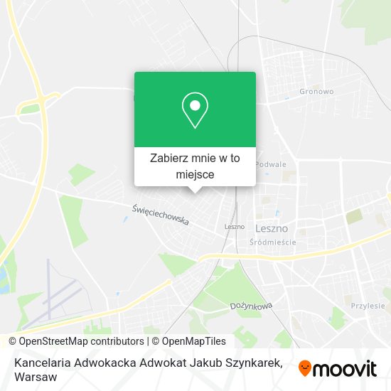 Mapa Kancelaria Adwokacka Adwokat Jakub Szynkarek