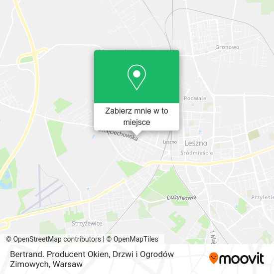 Mapa Bertrand. Producent Okien, Drzwi i Ogrodów Zimowych