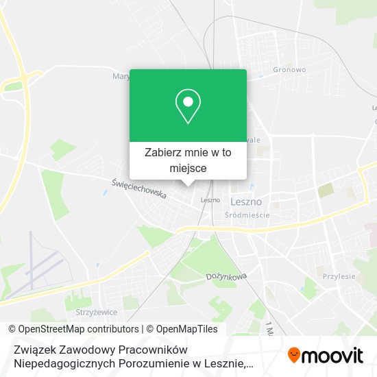 Mapa Związek Zawodowy Pracowników Niepedagogicznych Porozumienie w Lesznie