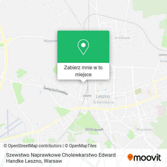 Mapa Szewstwo Naprawkowe Cholewkarstwo Edward Handke Leszno