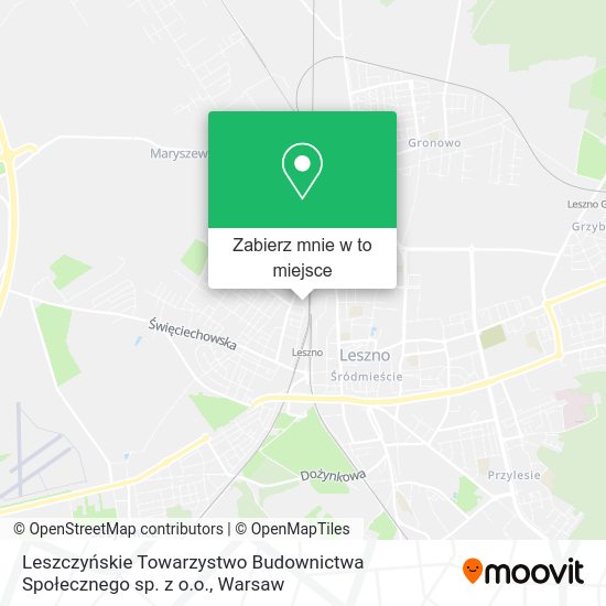 Mapa Leszczyńskie Towarzystwo Budownictwa Społecznego sp. z o.o.