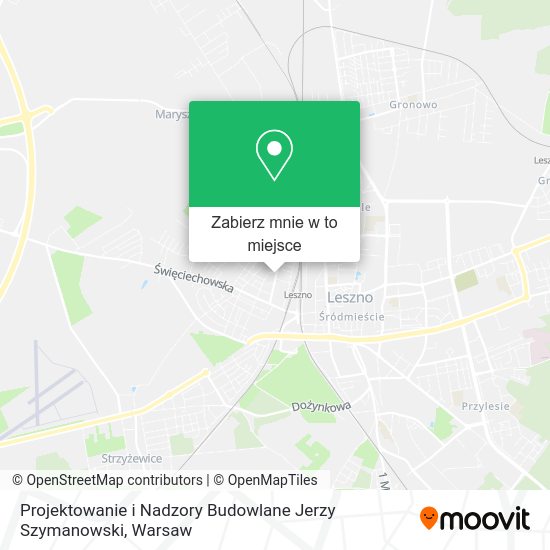 Mapa Projektowanie i Nadzory Budowlane Jerzy Szymanowski