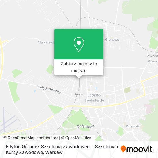 Mapa Edytor. Ośrodek Szkolenia Zawodowego. Szkolenia i Kursy Zawodowe