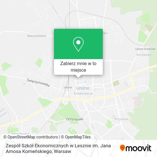 Mapa Zespół Szkół Ekonomicznych w Lesznie im. Jana Amosa Komeńskiego