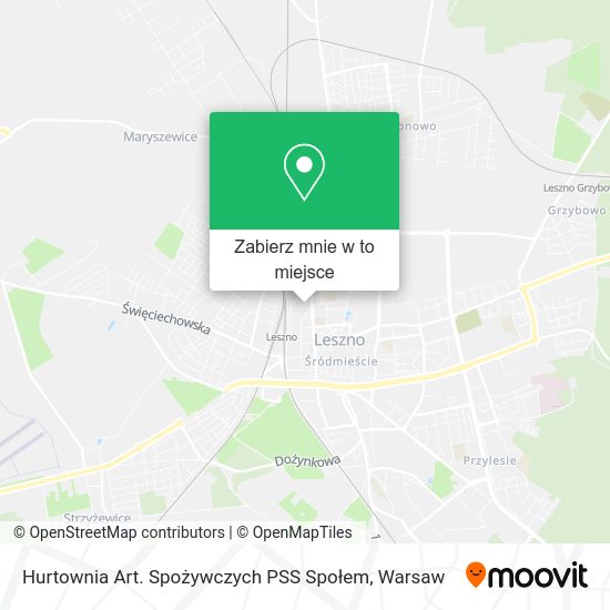 Mapa Hurtownia Art. Spożywczych PSS Społem