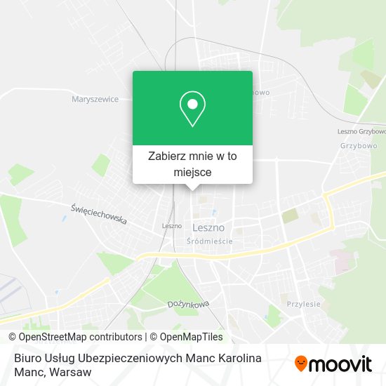 Mapa Biuro Usług Ubezpieczeniowych Manc Karolina Manc