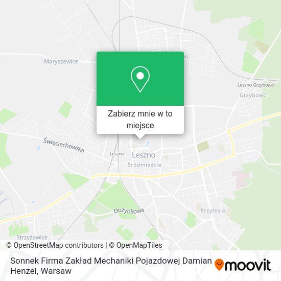 Mapa Sonnek Firma Zakład Mechaniki Pojazdowej Damian Henzel