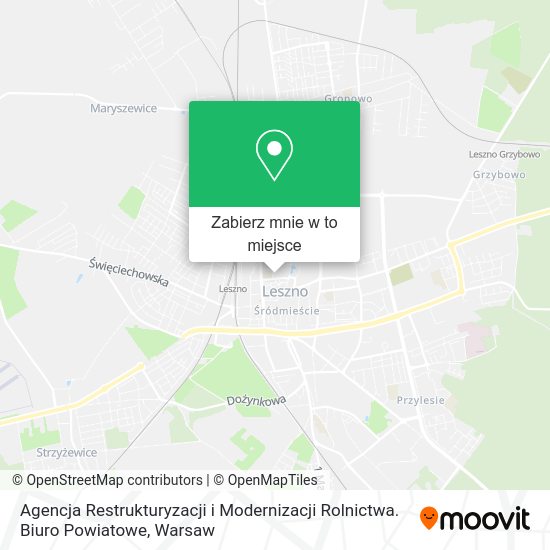 Mapa Agencja Restrukturyzacji i Modernizacji Rolnictwa. Biuro Powiatowe