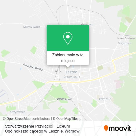 Mapa Stowarzyszenie Przyjaciół i Liceum Ogólnokształcącego w Lesznie