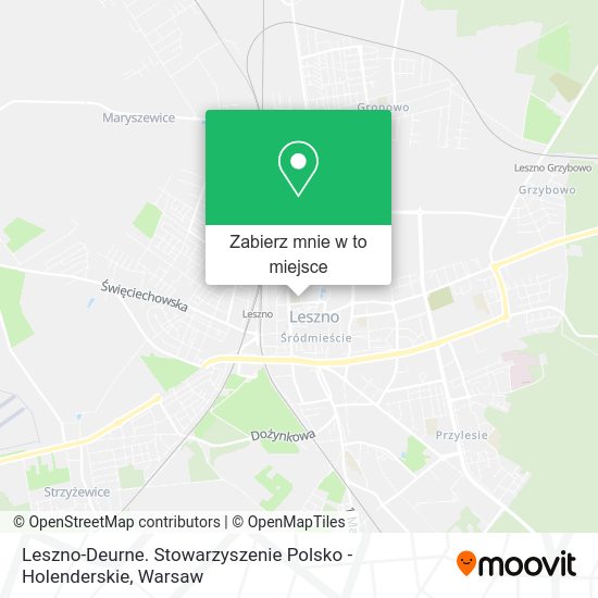 Mapa Leszno-Deurne. Stowarzyszenie Polsko - Holenderskie