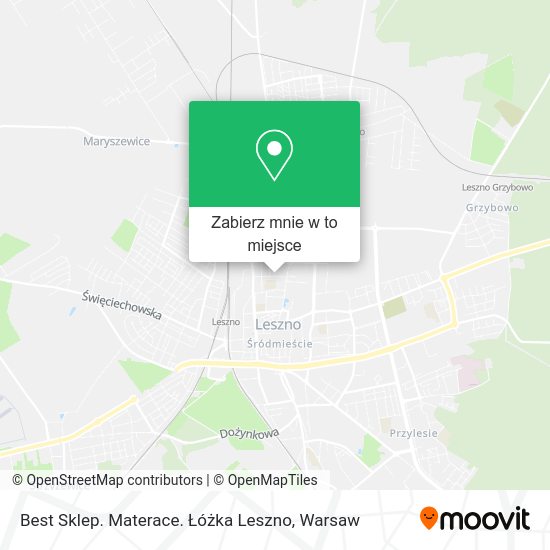 Mapa Best Sklep. Materace. Łóżka Leszno