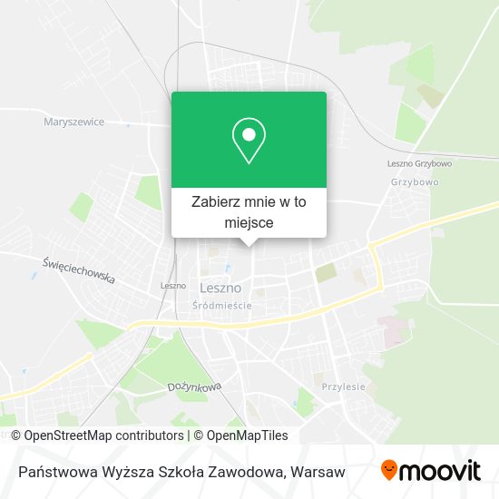 Mapa Państwowa Wyższa Szkoła Zawodowa