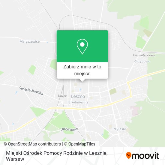 Mapa Miejski Ośrodek Pomocy Rodzinie w Lesznie