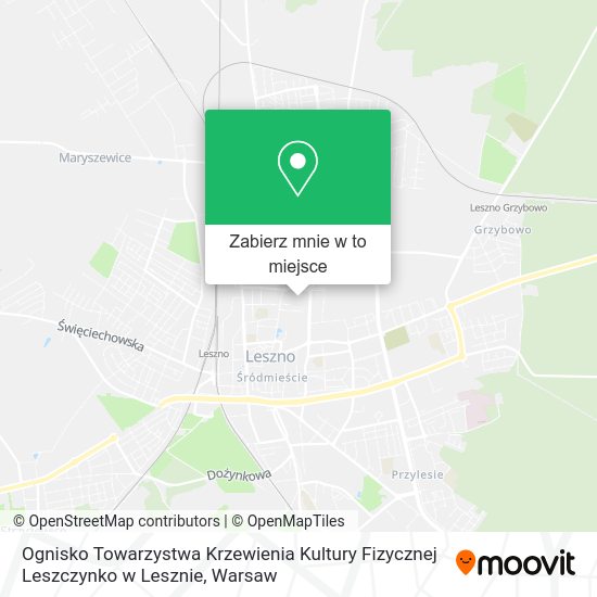 Mapa Ognisko Towarzystwa Krzewienia Kultury Fizycznej Leszczynko w Lesznie