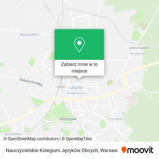 Mapa Nauczycielskie Kolegium Języków Obcych