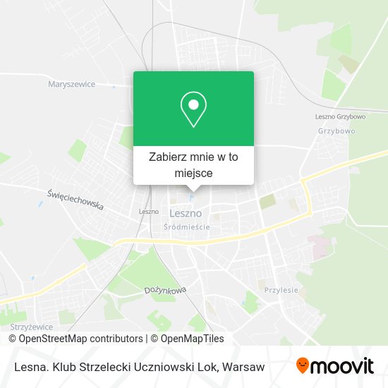 Mapa Lesna. Klub Strzelecki Uczniowski Lok