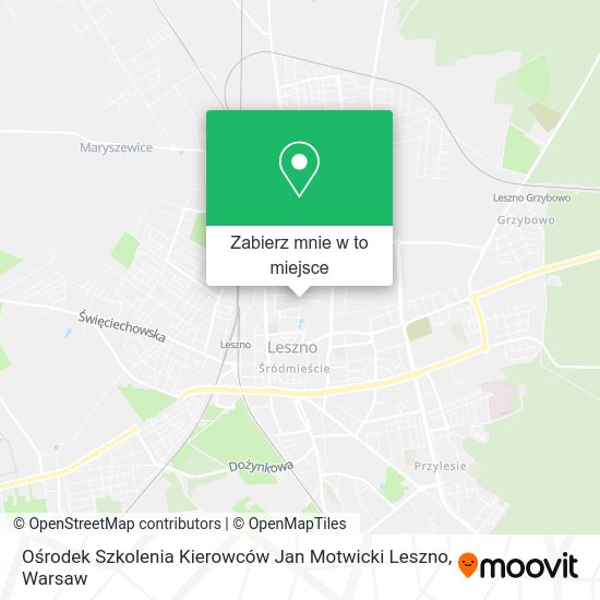 Mapa Ośrodek Szkolenia Kierowców Jan Motwicki Leszno