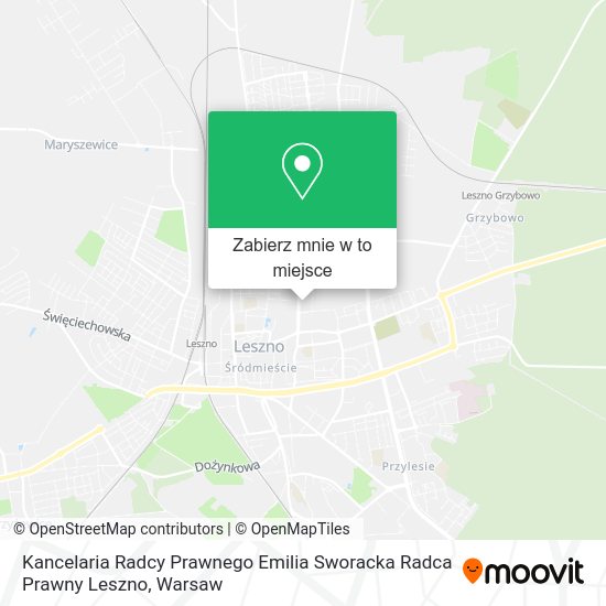 Mapa Kancelaria Radcy Prawnego Emilia Sworacka Radca Prawny Leszno