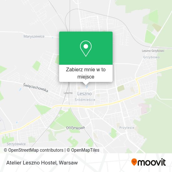 Mapa Atelier Leszno Hostel