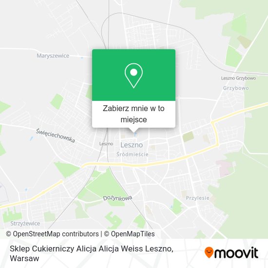 Mapa Sklep Cukierniczy Alicja Alicja Weiss Leszno