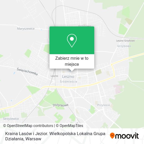 Mapa Kraina Lasów i Jezior. Wielkopolska Lokalna Grupa Działania