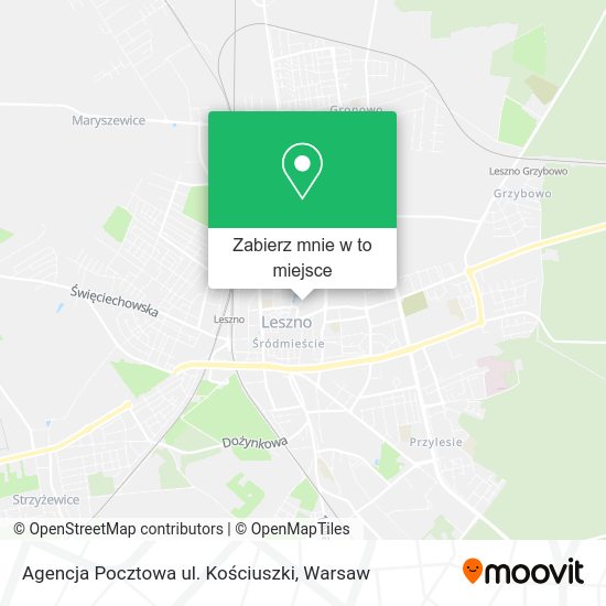 Mapa Agencja Pocztowa ul. Kościuszki