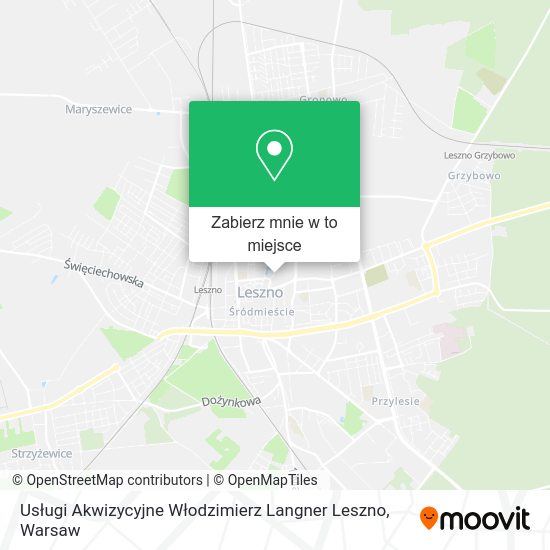 Mapa Usługi Akwizycyjne Włodzimierz Langner Leszno