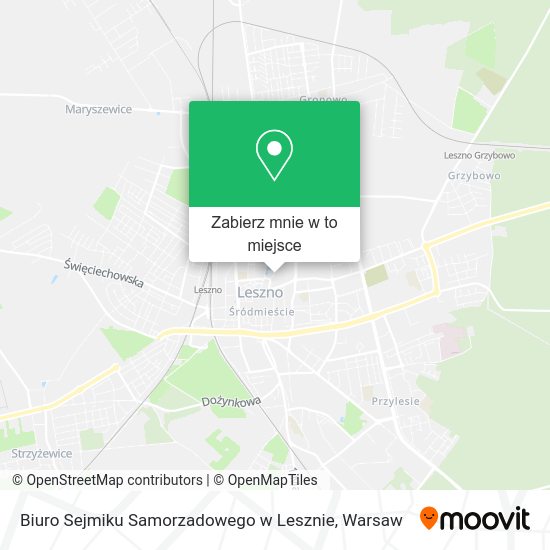 Mapa Biuro Sejmiku Samorzadowego w Lesznie