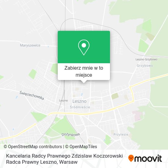 Mapa Kancelaria Radcy Prawnego Zdzislaw Koczorowski Radca Prawny Leszno