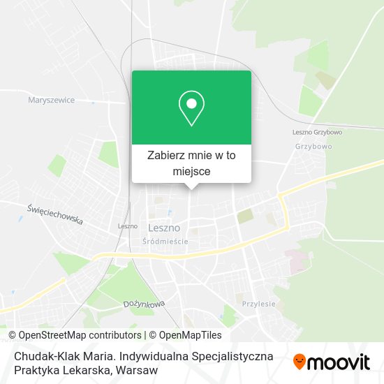 Mapa Chudak-Klak Maria. Indywidualna Specjalistyczna Praktyka Lekarska