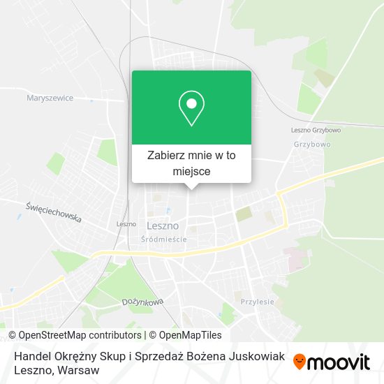 Mapa Handel Okrężny Skup i Sprzedaż Bożena Juskowiak Leszno