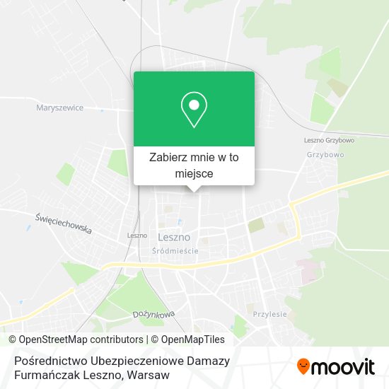 Mapa Pośrednictwo Ubezpieczeniowe Damazy Furmańczak Leszno