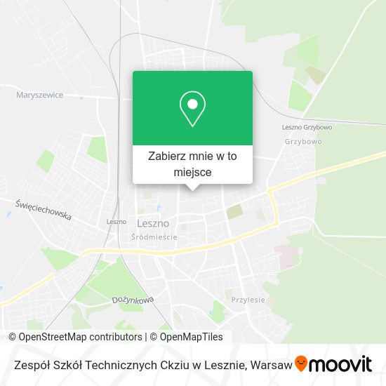 Mapa Zespół Szkół Technicznych Ckziu w Lesznie