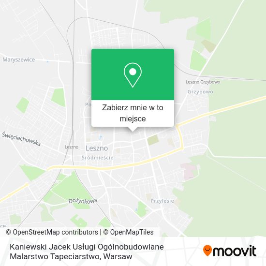 Mapa Kaniewski Jacek Usługi Ogólnobudowlane Malarstwo Tapeciarstwo