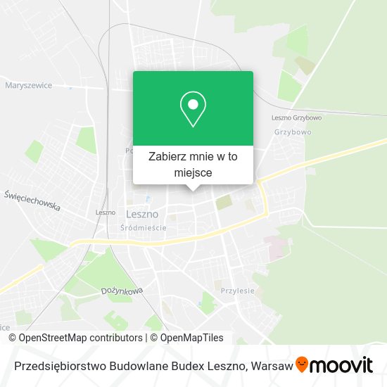 Mapa Przedsiębiorstwo Budowlane Budex Leszno