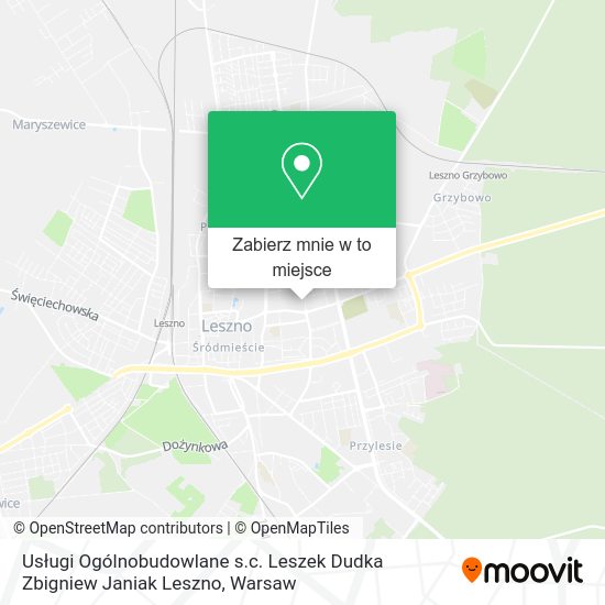 Mapa Usługi Ogólnobudowlane s.c. Leszek Dudka Zbigniew Janiak Leszno